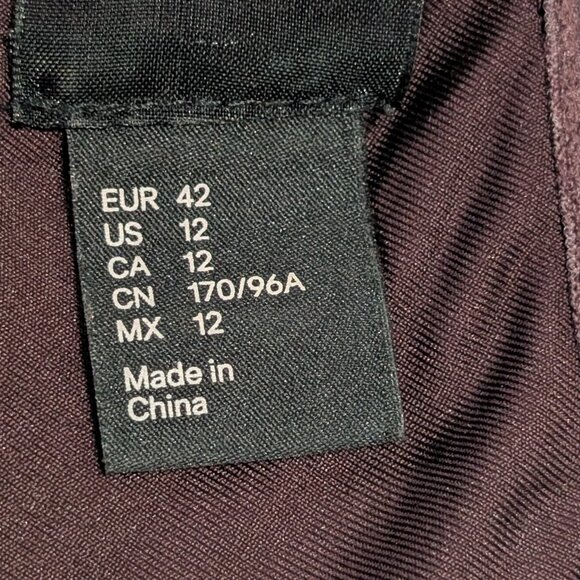 H&M One Shoulder Purple Sequins Dress, Size 12 - Picture 9 of 15